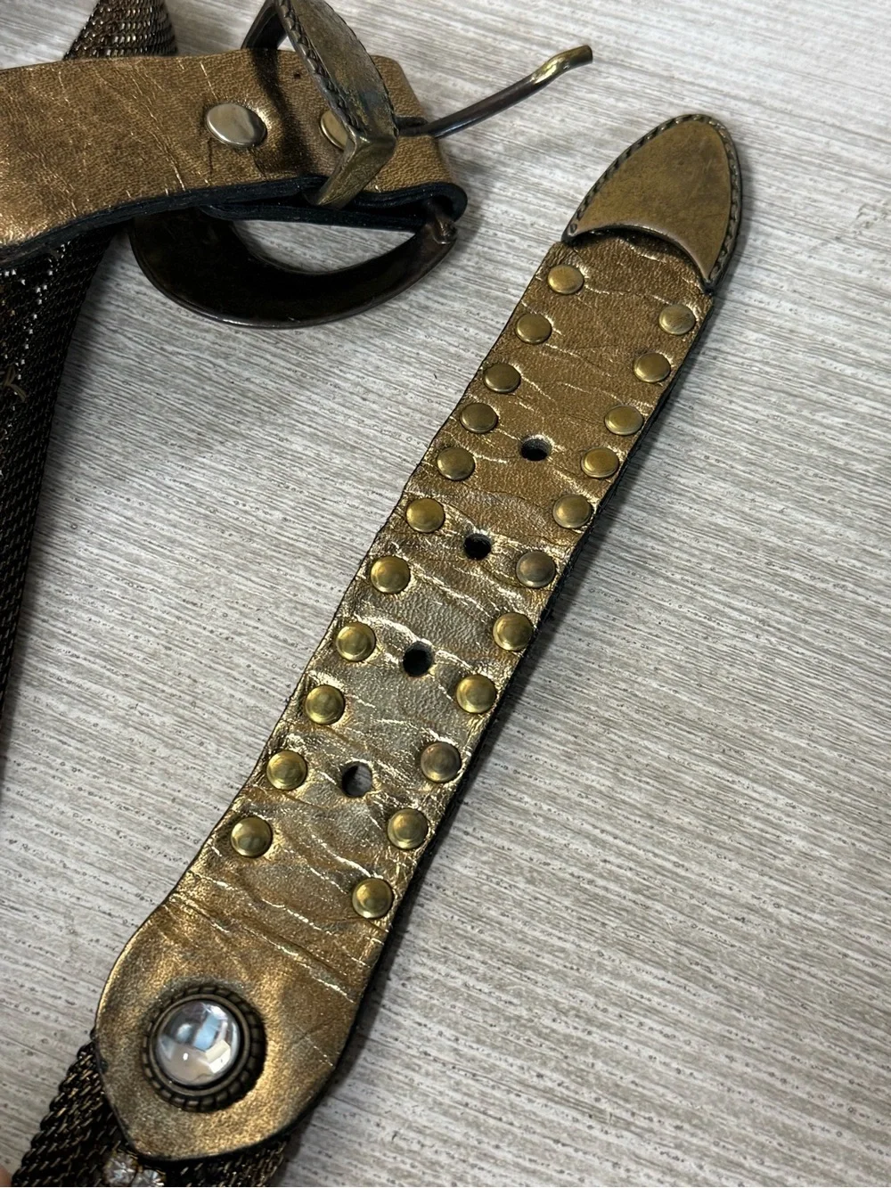 Vintage Sand Castle Rhinestone Women’s Fashion Belt